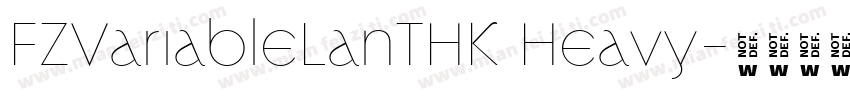 FZVariableLanTHK Heavy字体转换